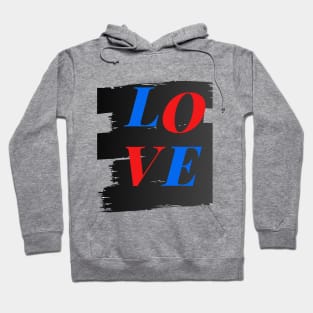 love red and blue Hoodie